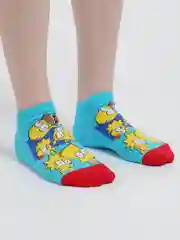 Голубой носки с принтами