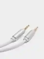 Белый аудио кабель AUX WALKER WCA - 245, с металлическими разъемами