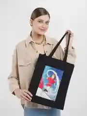 Черный шоппер сумка аниме "Хаяо Миядзаки"