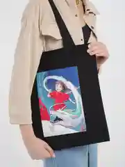 Черный шоппер сумка аниме "Хаяо Миядзаки"