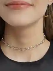 Серебряный цепочка чокер на шею