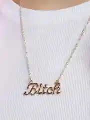 Золотой цепочка с подвеской "Bitch"