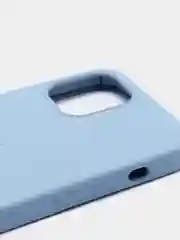 Небесно-голубой чехол Silicone Case для iPhone 12, 12 Pro с открытым низом
