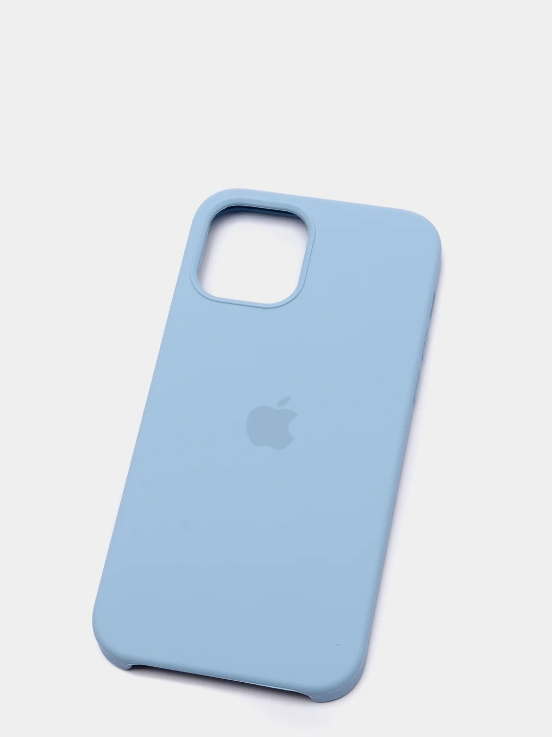 Небесно-голубой чехол Silicone Case для iPhone 12, 12 Pro с открытым низом