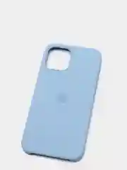 Небесно-голубой чехол Silicone Case для iPhone 12, 12 Pro с открытым низом