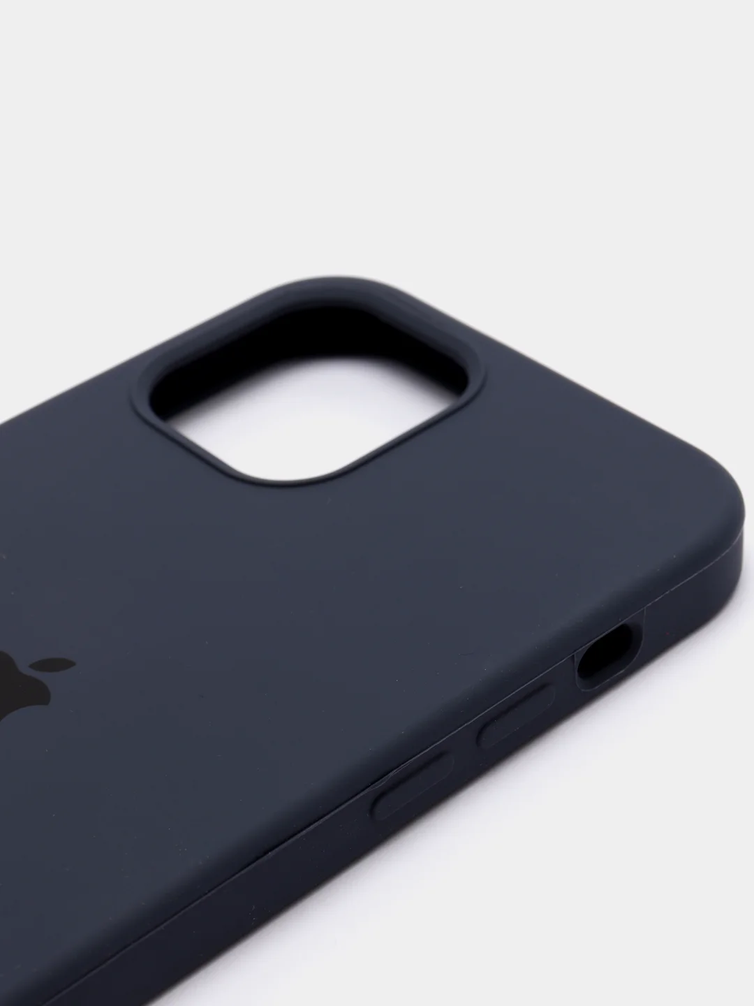 Темно-синий чехол Silicone Case для iPhone 12, 12 Pro с открытым низом