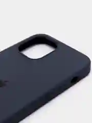 Темно-синий чехол Silicone Case для iPhone 12, 12 Pro с открытым низом