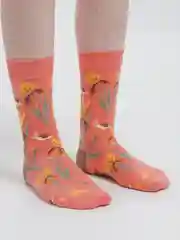 Розовый носки женские, высокие