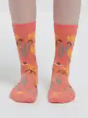 Розовый носки женские, высокие
