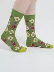Зеленый носки женские, высокие