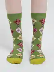Зеленый носки женские, высокие