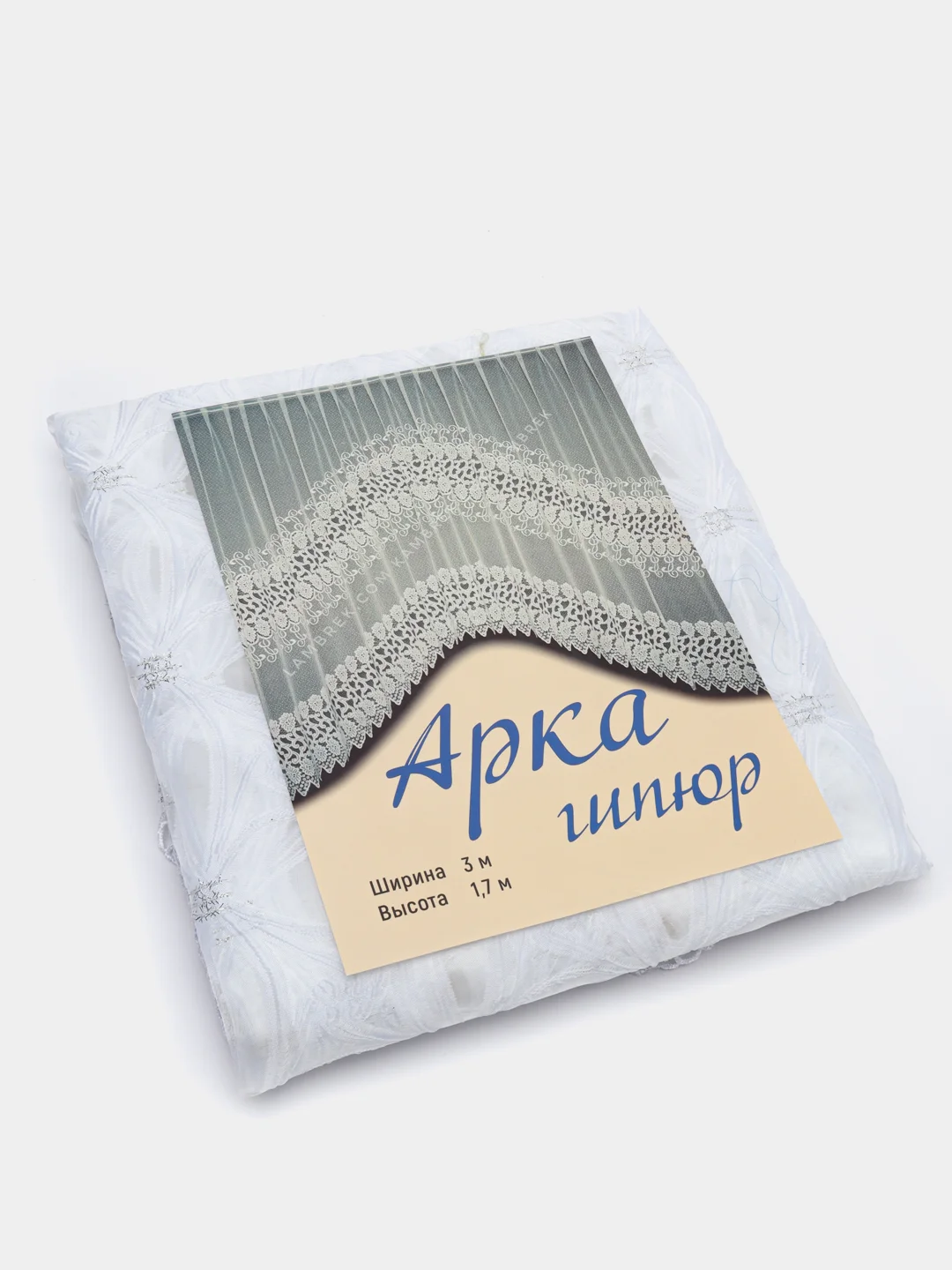 Белый шторы "Арка" 3 м, белые для кухни