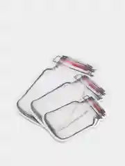Серый набор пакетов для хранения продуктов 3 шт 15х9,5см 19,5х11,7см 24,4х14,5см