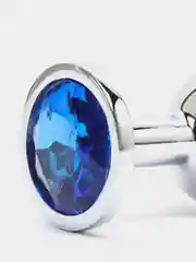 Синий анальная пробка с мешочком