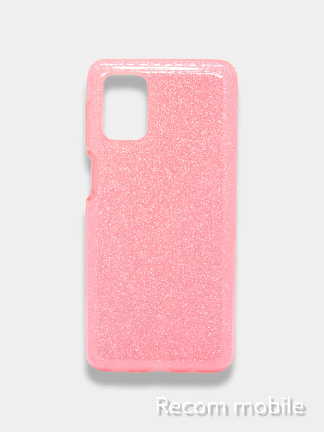 Розовый чехол блестящий Samsung Galaxy M20, M21, M30s, M31, M51 накладка c блёстками