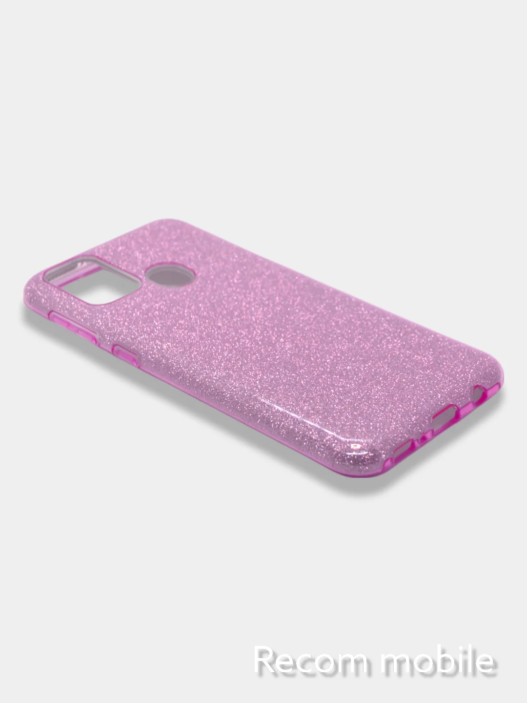 Лавандовый чехол блестящий Samsung Galaxy M20, M21, M30s, M31, M51 накладка c блёстками