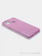 Лавандовый чехол блестящий Samsung Galaxy M20, M21, M30s, M31, M51 накладка c блёстками