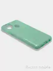 Бирюзовый чехол блестящий Samsung Galaxy M20, M21, M30s, M31, M51 накладка c блёстками