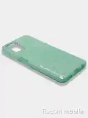 Бирюзовый чехол блестящий Samsung Galaxy M20, M21, M30s, M31, M51 накладка c блёстками
