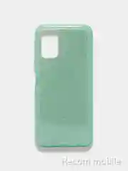 Бирюзовый чехол блестящий Samsung Galaxy M20, M21, M30s, M31, M51 накладка c блёстками