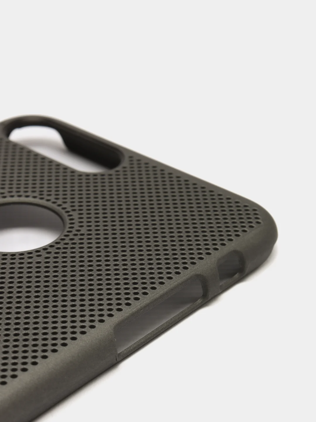 Серый iphone 7+ / 8 Plus чехол пластиковый с перфорацией