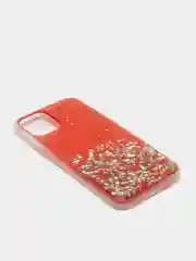 Красный чехол пластиковый iPhone 11 Pro, 11 Pro Max, с блестками