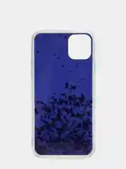 Индиго чехол пластиковый iPhone 11 Pro, 11 Pro Max, с блестками