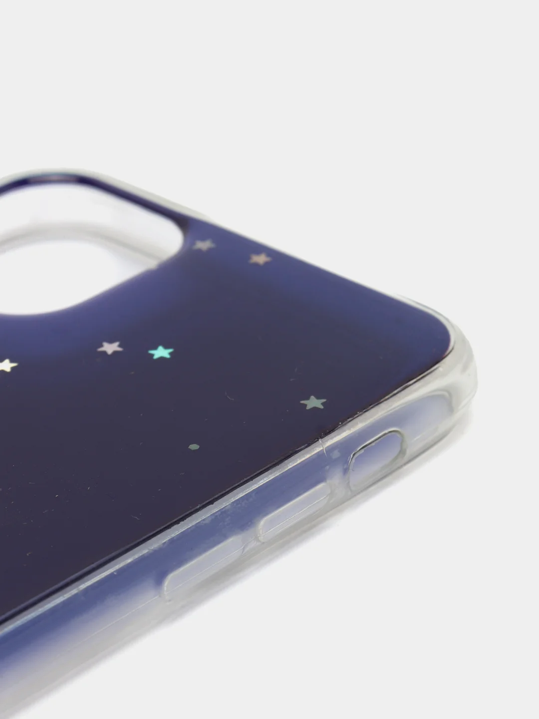 Индиго чехол пластиковый iPhone 11 Pro, 11 Pro Max, с блестками