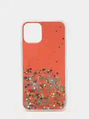 Красный чехол пластиковый iPhone 11 Pro, 11 Pro Max, с блестками