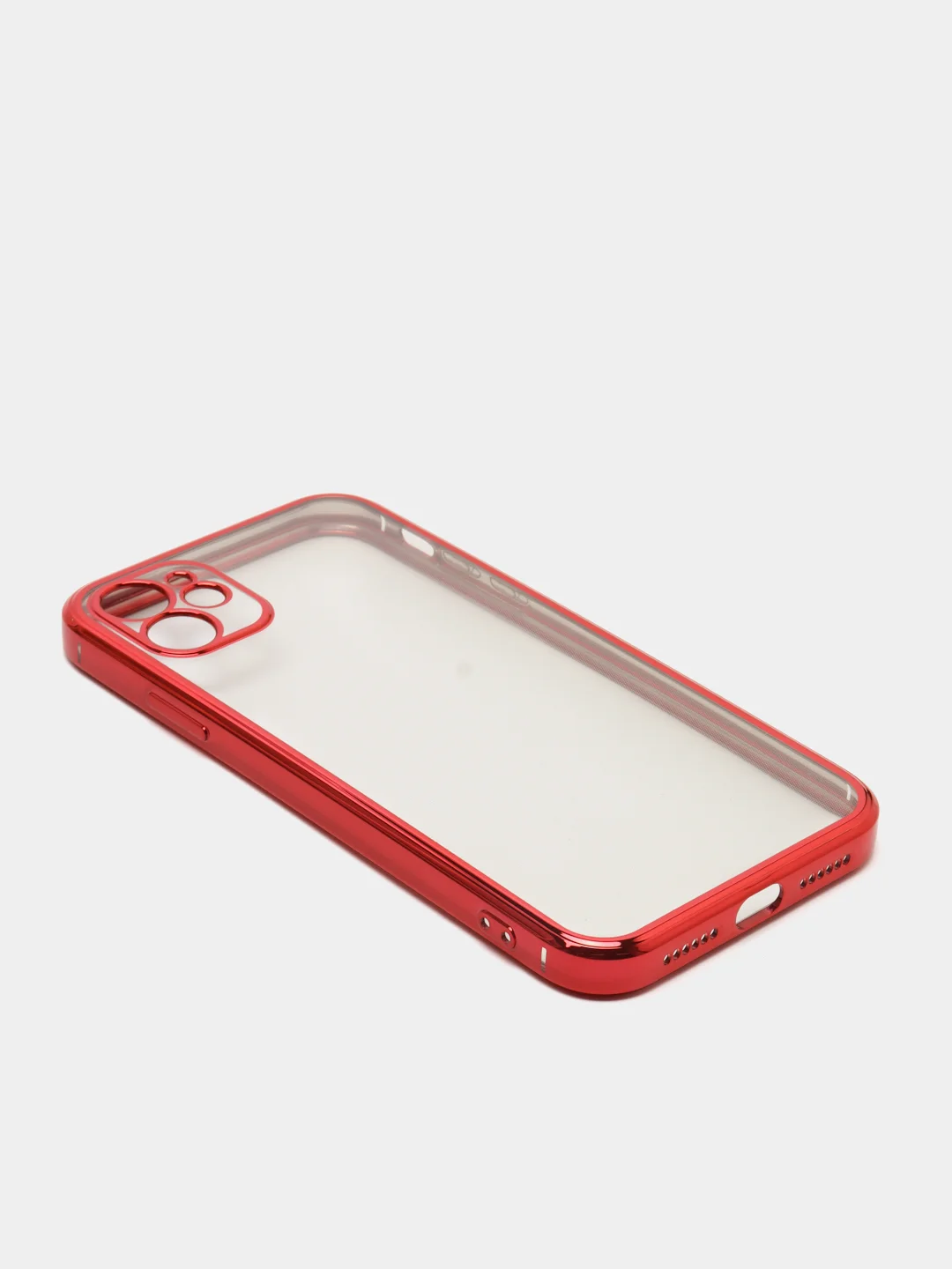 Красный чехол для iPhone 7, 8, SE, X, XS, XR, 11 Pro Max, 12 Mini, Pro Max, с гальваническим покрытием