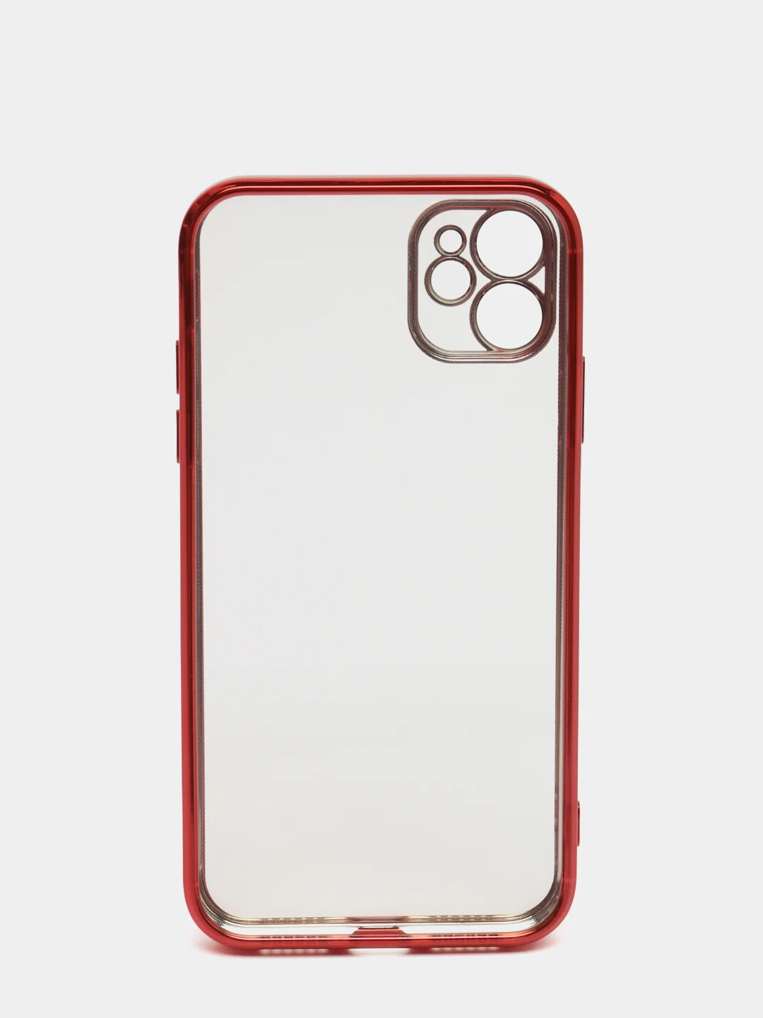 Красный чехол для iPhone 7, 8, SE, X, XS, XR, 11 Pro Max, 12 Mini, Pro Max, с гальваническим покрытием