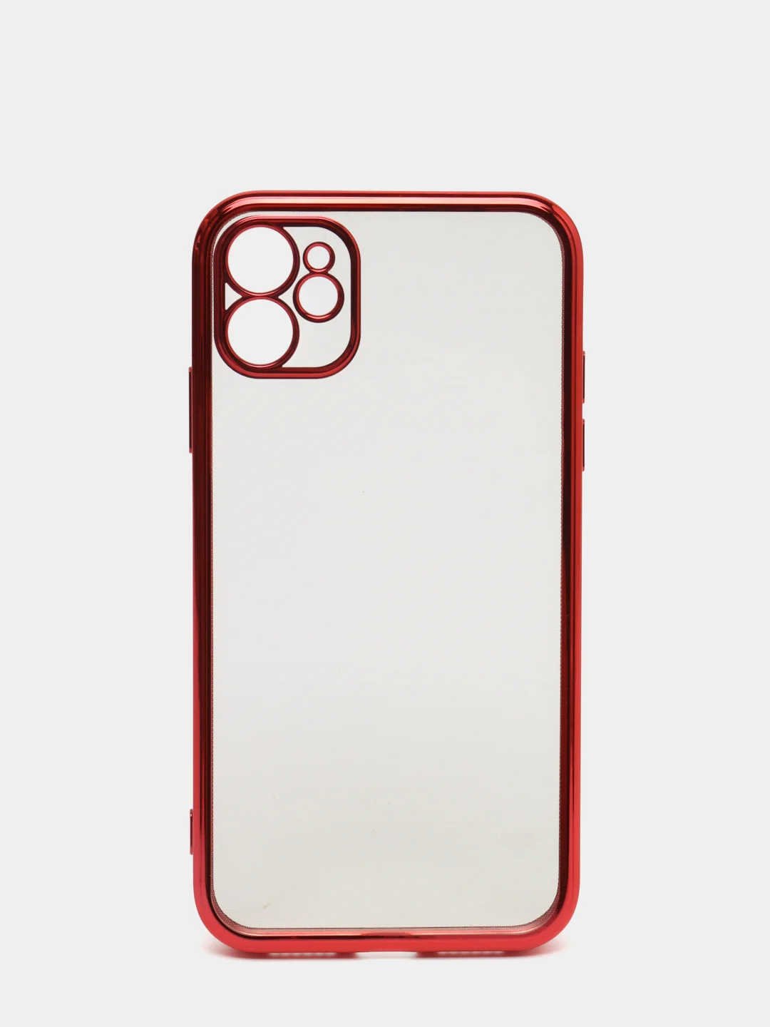 Красный чехол для iPhone 7, 8, SE, X, XS, XR, 11 Pro Max, 12 Mini, Pro Max, с гальваническим покрытием