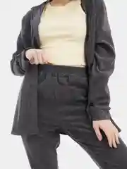 Угольный костюм вельветовый