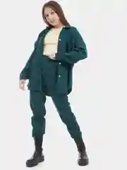 Зеленый костюм вельветовый