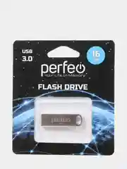 Серый флешка металлическая USB флеш накопитель Perfeo Metal Series