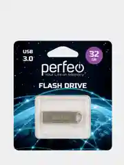 Серый металлик флешка металлическая USB флеш накопитель Perfeo Metal Series