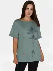 Хаки футболка женская "Сюжет"
