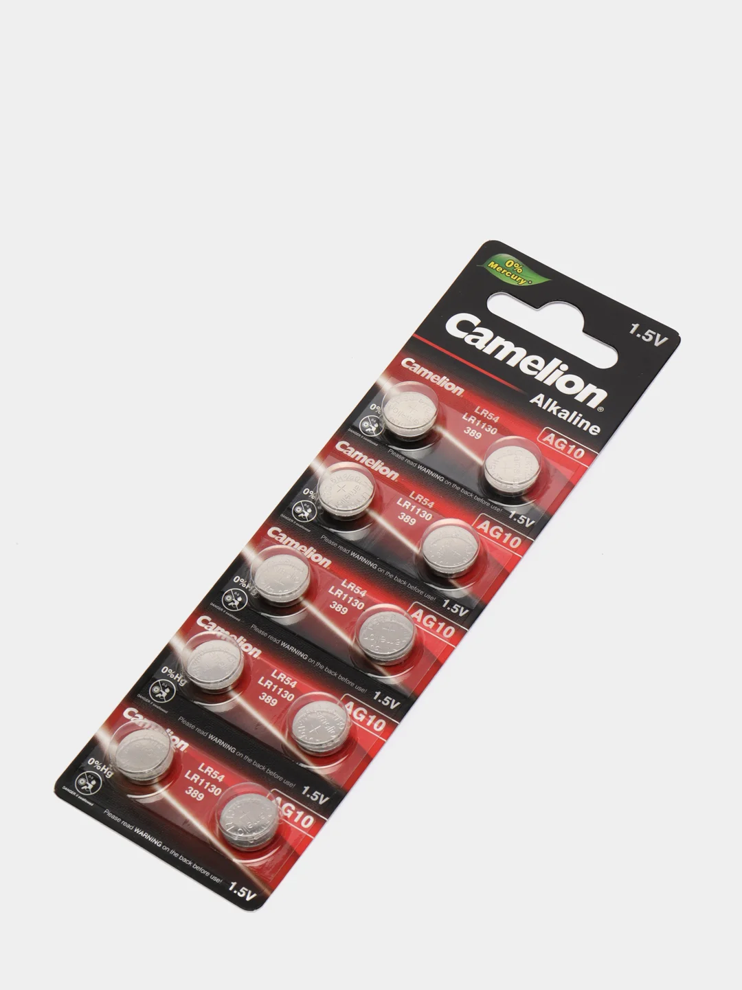 Батарейки Camelion AG10 10 шт (LR54, LR1130, G10, 389, 390, SR1130) для калькулятора