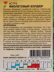 Астра "Бордюр" фиолетовый, семена, цветы