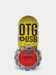 Адаптер Micro - OTG в упаковке (золото)