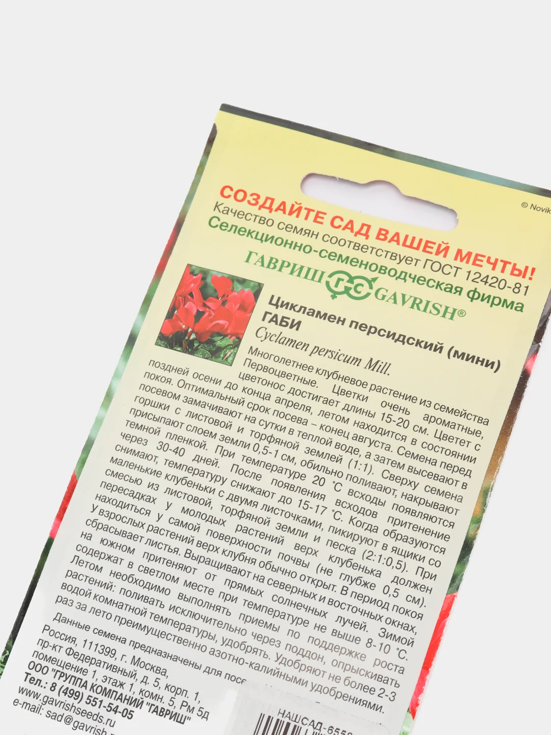 Семена Цикламен персидский  Габи мини