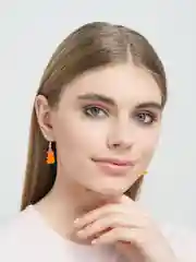 Оранжевый серьги Мишка Гамми (мармеладные мишки)