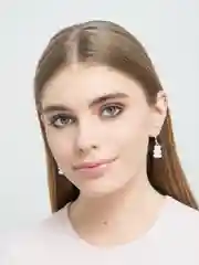 Белый серьги Мишка Гамми (мармеладные мишки)