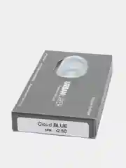 Цветные линзы голубые для зрения с диоптриями Cloud Blue