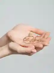 Золотой cерьги круглые с узором
