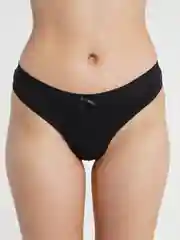 Черный женские трусы-стринги Ava Secret, хлопковые