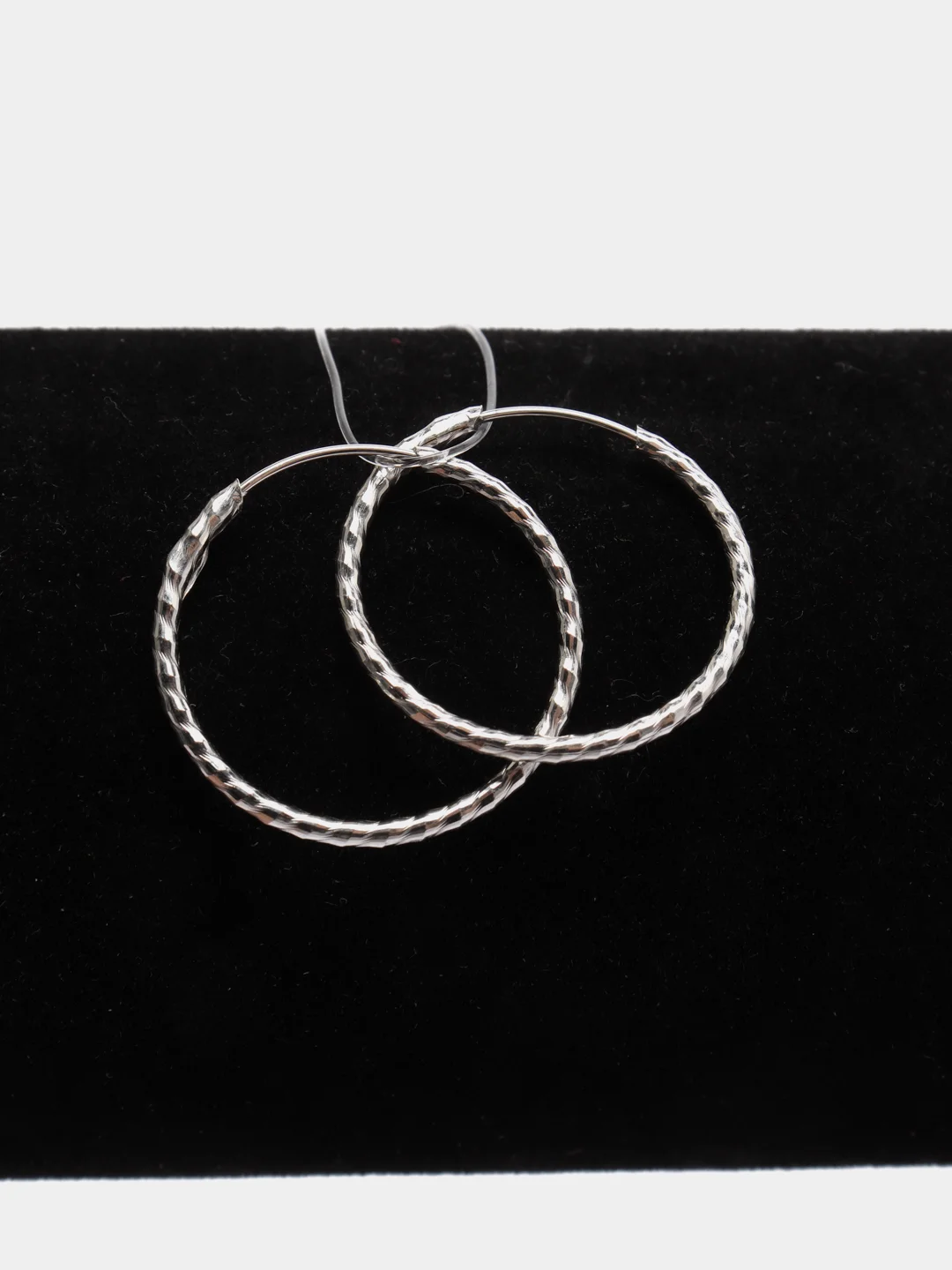 Серьги конго серебро 925 пробы
