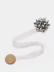 Серебряный подхват для штор магнитный односторонний "Сияние"