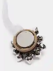 Серебряный подхват для штор магнитный односторонний "Сияние"