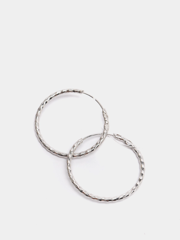 Серьги конго серебро 925 пробы